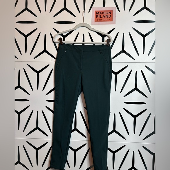 White House Black Market Dark Green “The Skinny” Trousers Size 4 - Picture 2 of 14